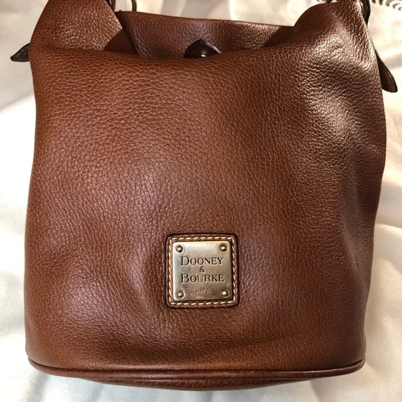 Dooney & Bourke Brown Pebbled Leather Hobo - Picture 2 of 16